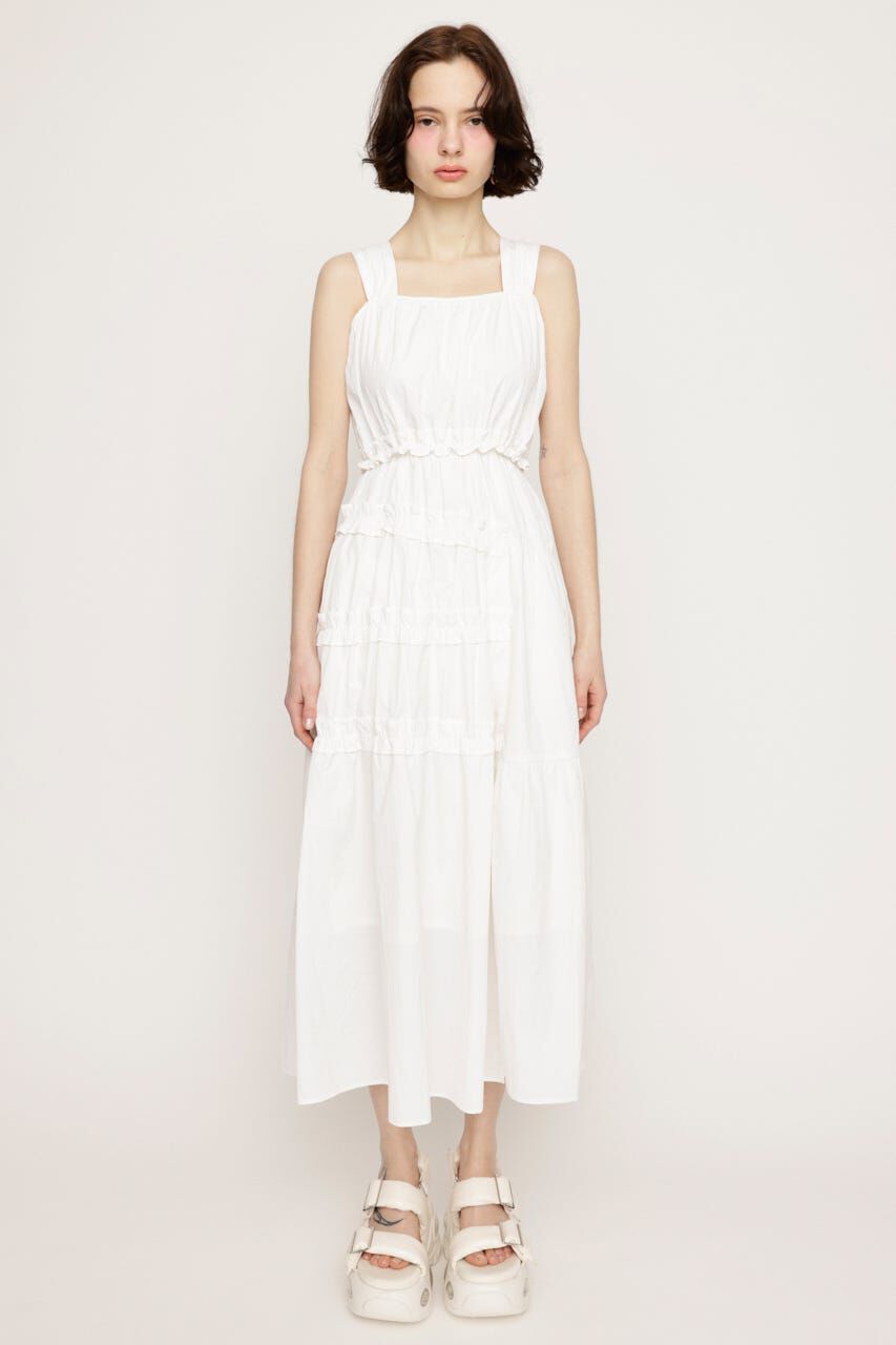 SLY「ASYMMETRY FRILL ロングワンピース」|ワンピース|