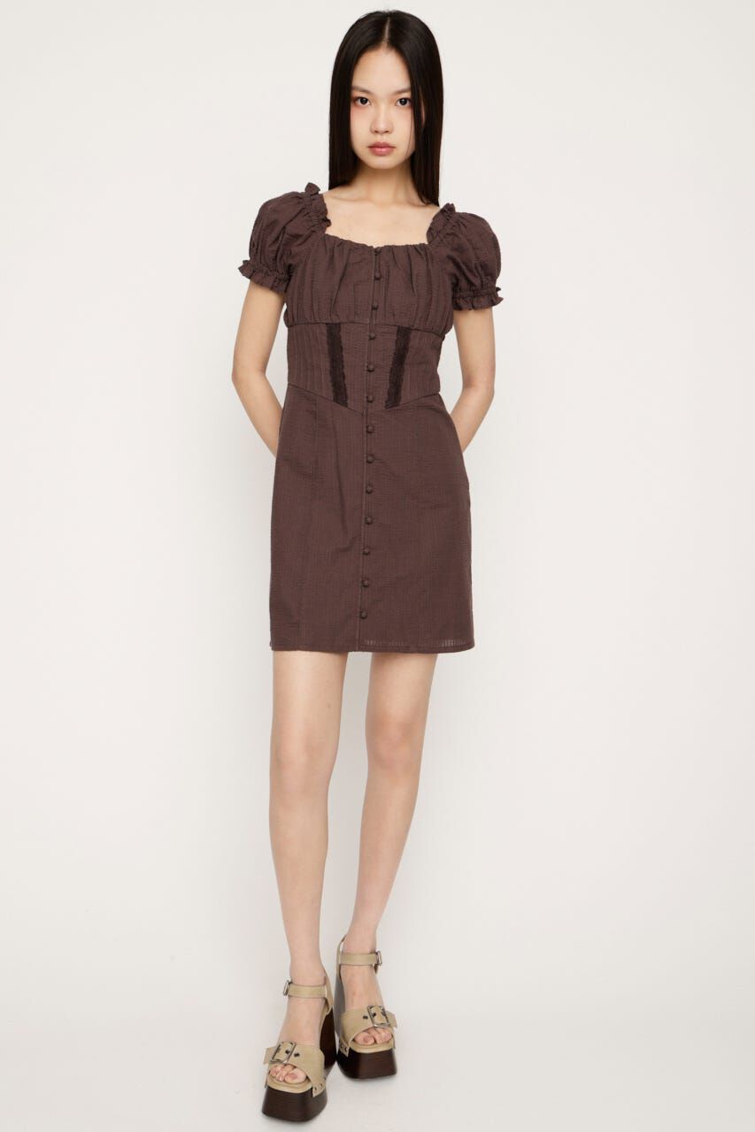 SLY「GATHER RIBBON ショートワンピース」|ワンピース|