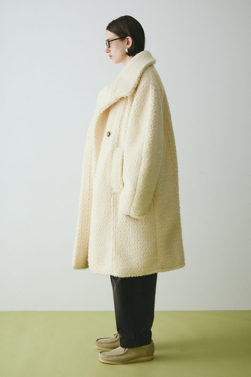 HeRIN.CYE「Stand collar boa coat」|その他|