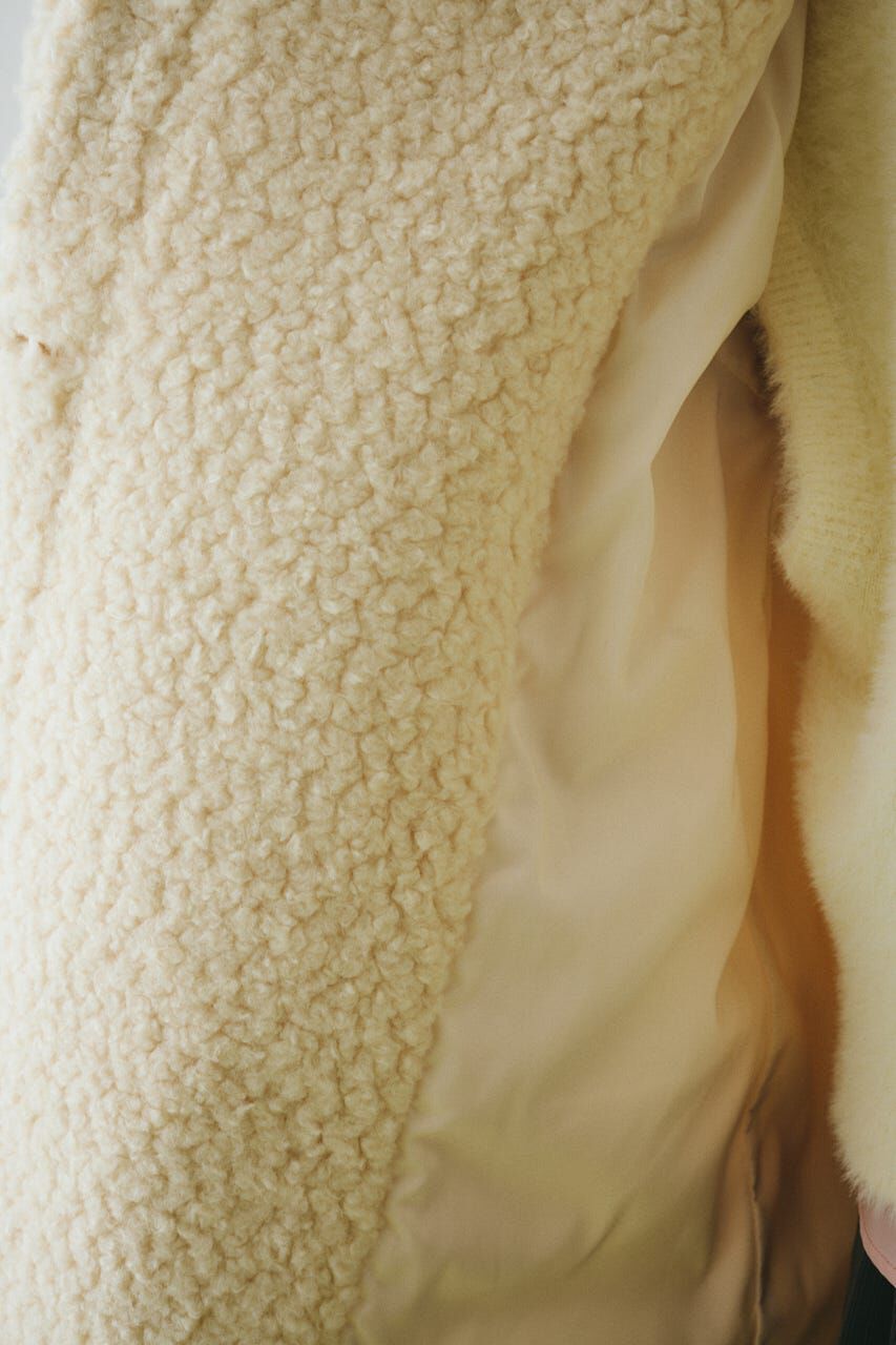 HeRIN.CYE「Stand collar boa coat」|その他|