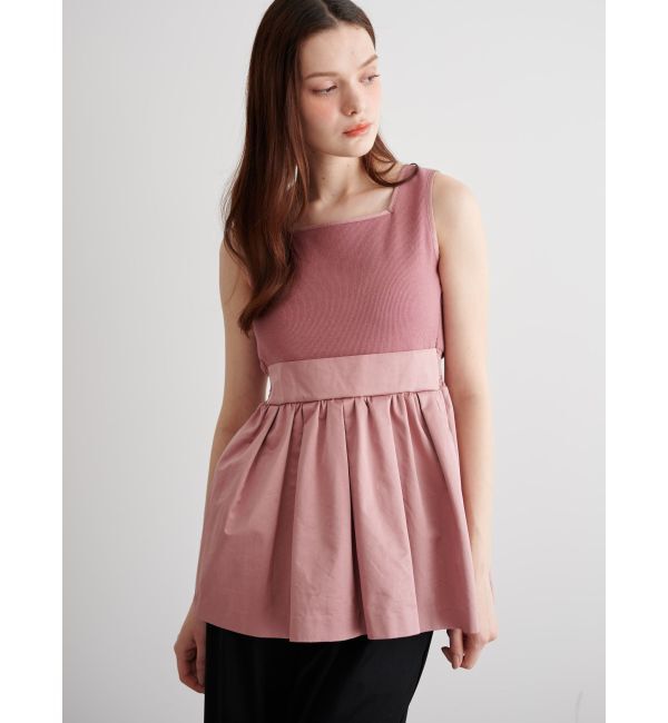 CALNAMUR「BACK RIBBON PEPLUM TOPS/バックリボンペプラムトップス」|Tシャツ・カットソー|