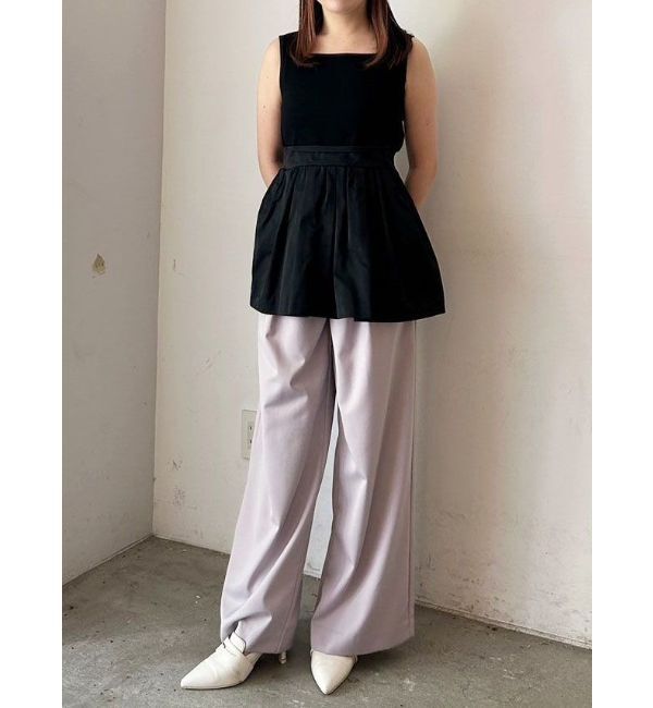 CALNAMUR「BACK RIBBON PEPLUM TOPS/バックリボンペプラムトップス」|Tシャツ・カットソー|