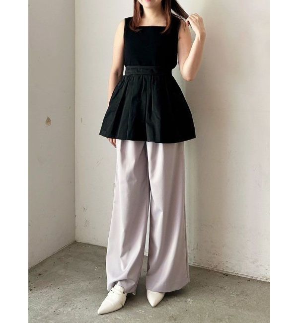 CALNAMUR「BACK RIBBON PEPLUM TOPS/バックリボンペプラムトップス」|Tシャツ・カットソー|
