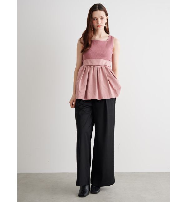 CALNAMUR「BACK RIBBON PEPLUM TOPS/バックリボンペプラムトップス」|Tシャツ・カットソー|