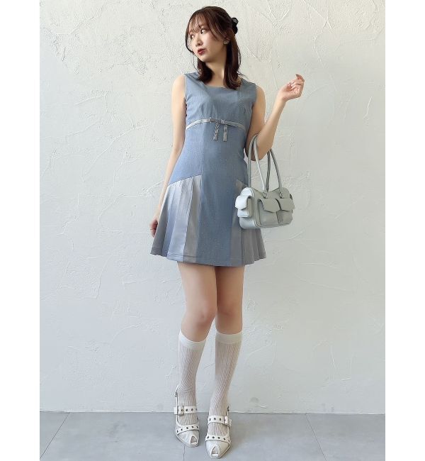 dazzlin「サイドプリーツミニワンピース」|ワンピース|