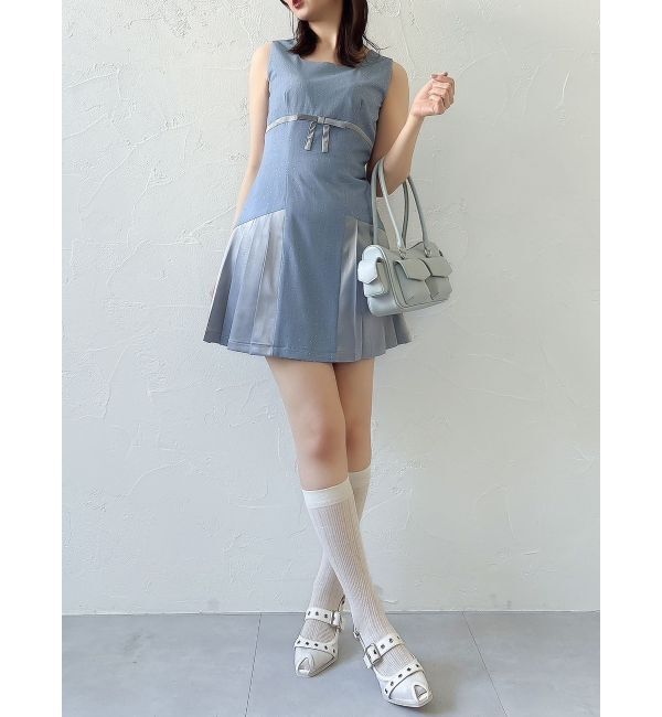 dazzlin「サイドプリーツミニワンピース」|ワンピース|