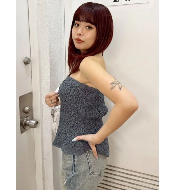 EVRIS「カットジャガードベアトップ」|Tシャツ・カットソー|