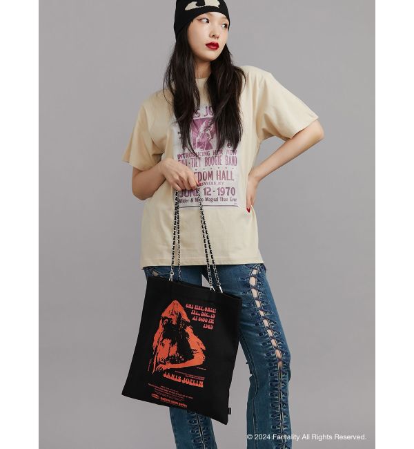 jouetie「【JANIS】chain and synthetic leather strap tote bag【コラボ】」|トートバッグ|