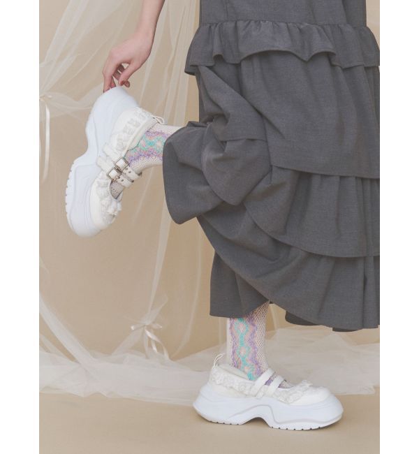 merry jenny「frill mary jane metal sneakers」|スニーカー|