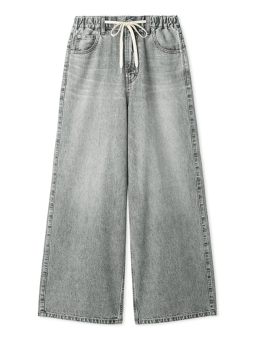 Mila Owen「【MILA PANTS】ウエストゴムドロストイージーデニムパンツ」|デニム|LGRY