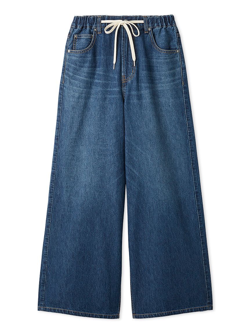 Mila Owen「【MILA PANTS】ウエストゴムドロストイージーデニムパンツ」|デニム|