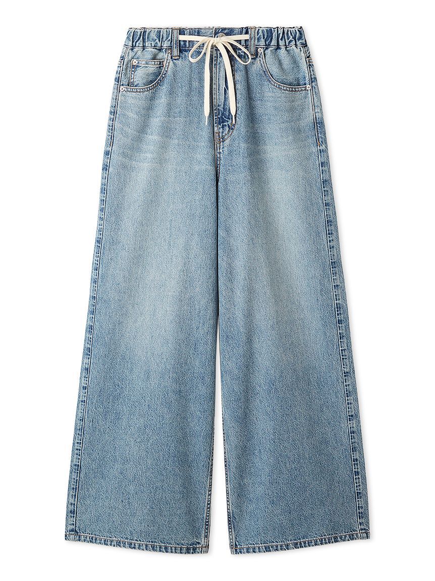 Mila Owen「【MILA PANTS】ウエストゴムドロストイージーデニムパンツ」|デニム|