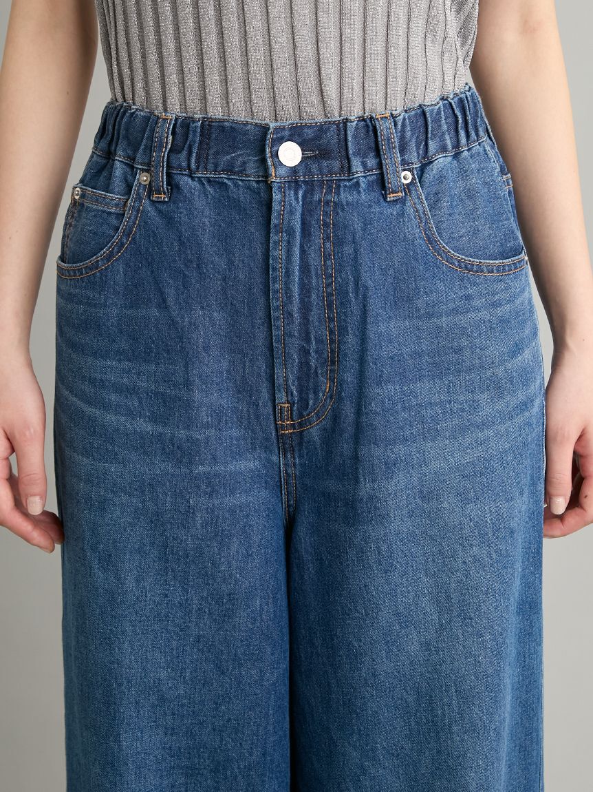 Mila Owen「【MILA PANTS】ウエストゴムドロストイージーデニムパンツ」|デニム|