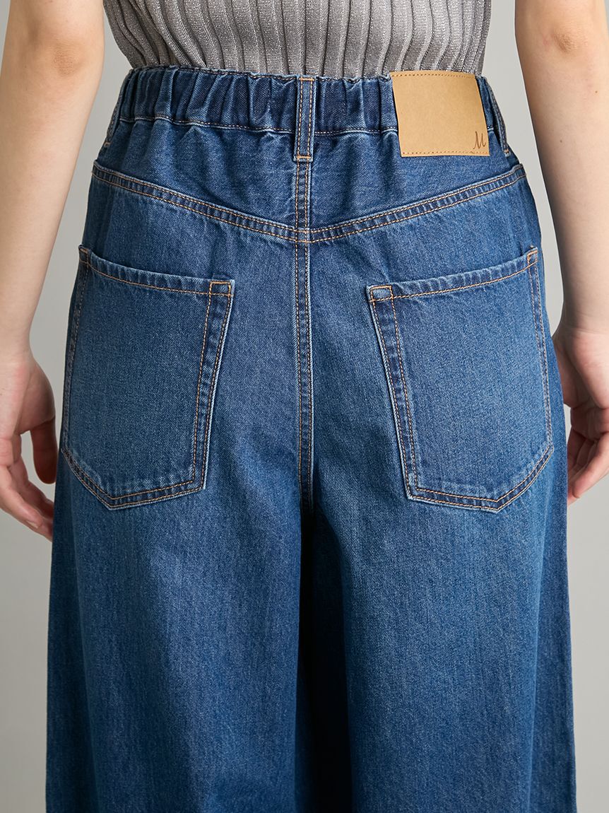 Mila Owen「【MILA PANTS】ウエストゴムドロストイージーデニムパンツ」|デニム|
