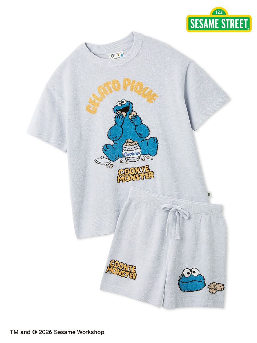 gelato pique「【SESAME STREET】エアリーモコジャガードプルオーバー&ショートパンツセット」|ルームウェア|BLU