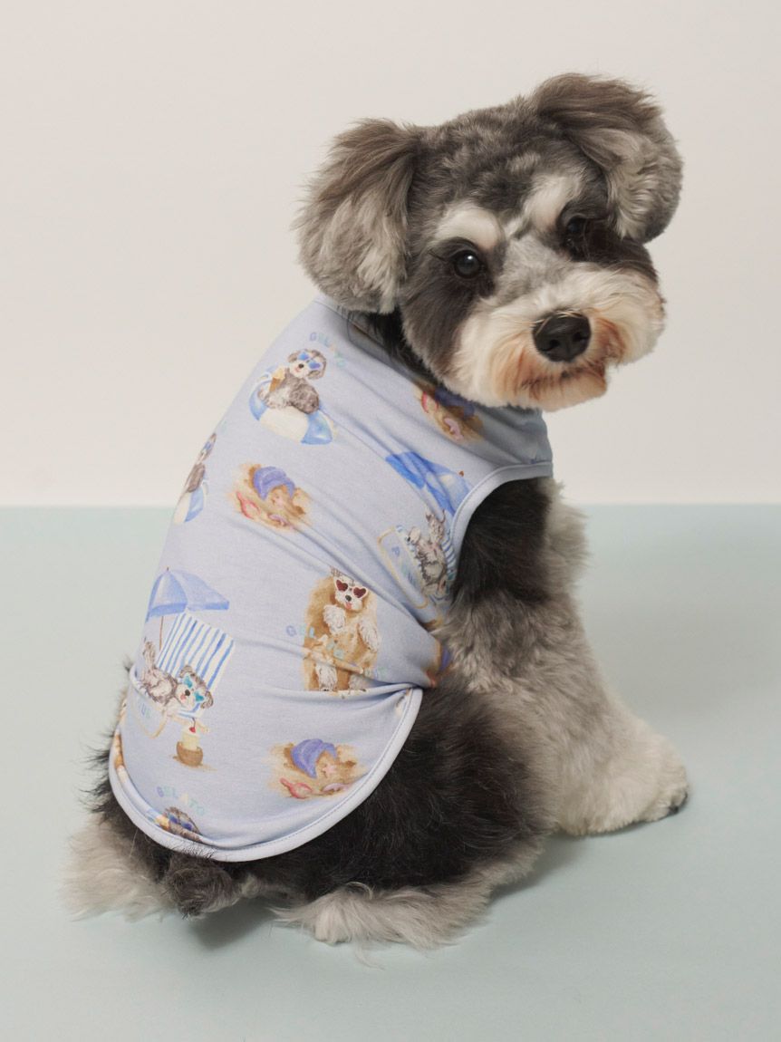  GELATO PIQUE CAT&DOG「【CAT&DOG】【接触冷感】 ビーチ シュナウザー柄Coolingプルオーバー」|その他|