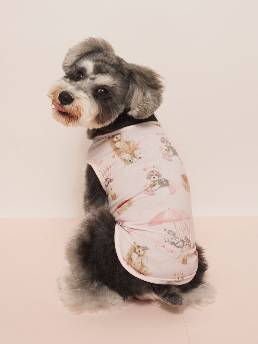  GELATO PIQUE CAT&DOG「【CAT&DOG】【接触冷感】 ビーチ シュナウザー柄Coolingプルオーバー」|その他|