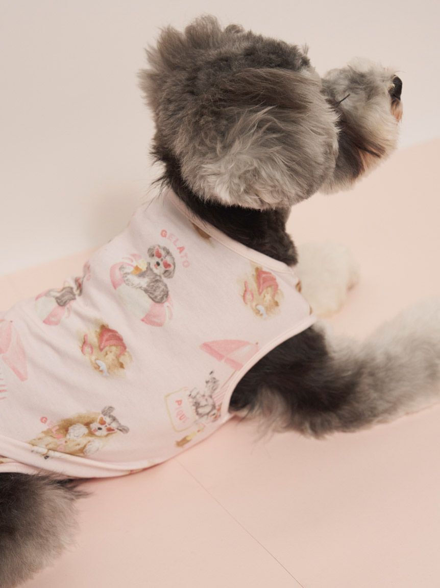  GELATO PIQUE CAT&DOG「【CAT&DOG】【接触冷感】 ビーチ シュナウザー柄Coolingプルオーバー」|その他|