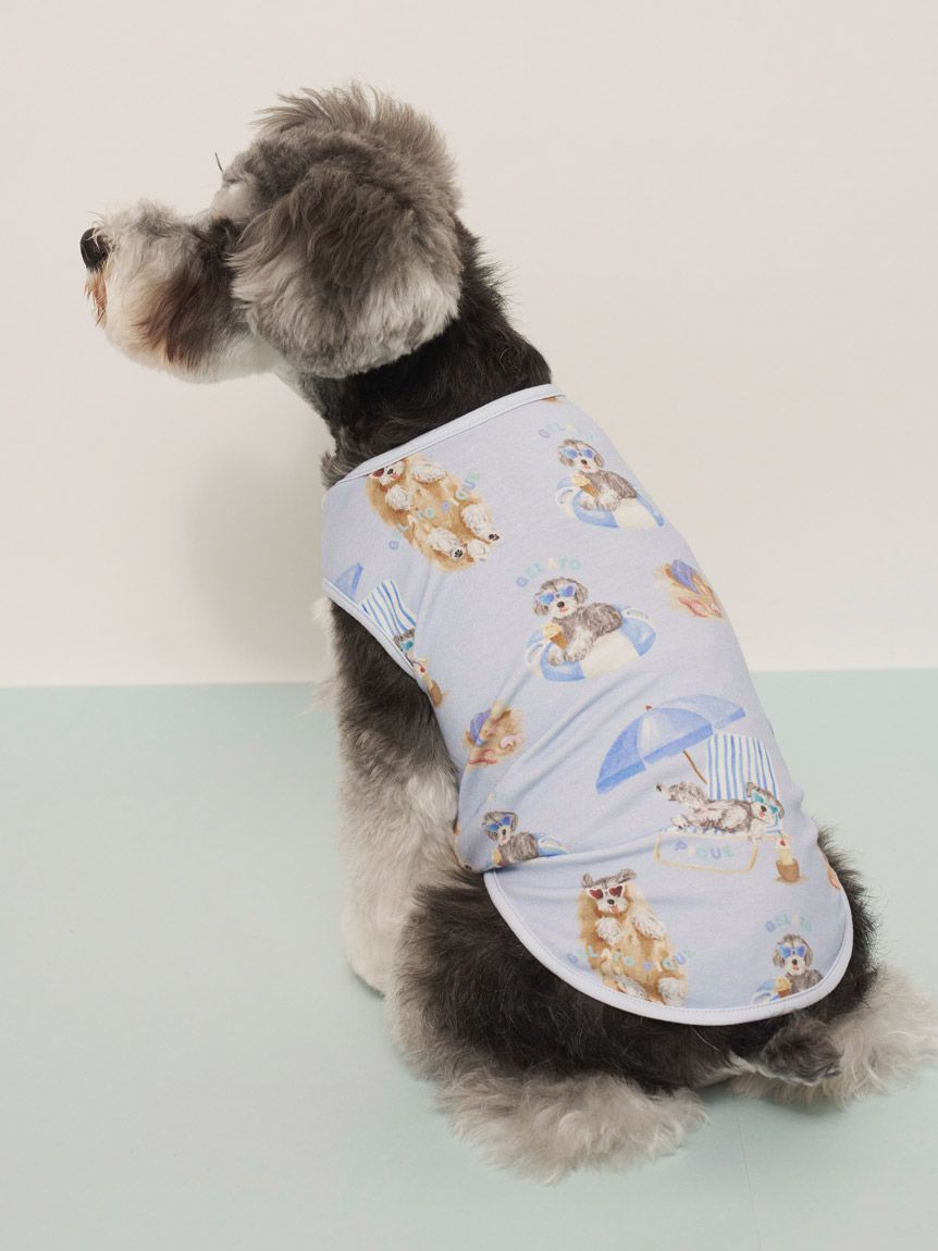  GELATO PIQUE CAT&DOG「【CAT&DOG】【接触冷感】 ビーチ シュナウザー柄Coolingプルオーバー」|その他|