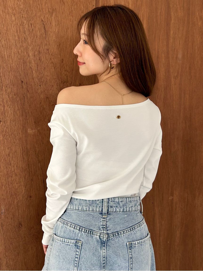FRAY I.D「ギャザーオフショルカットソー」|Tシャツ・カットソー|