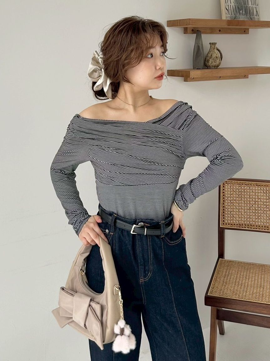 FRAY I.D「ギャザーオフショルカットソー」|Tシャツ・カットソー|BORDER