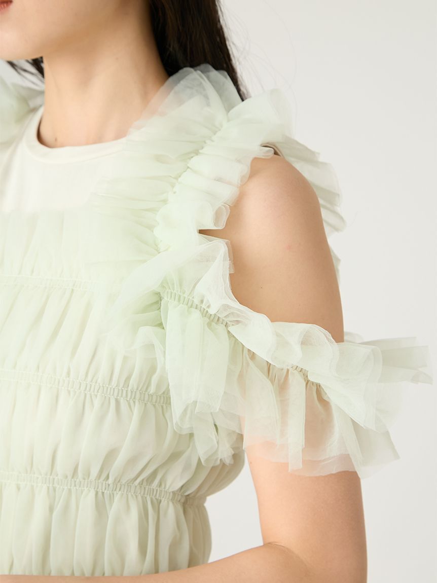 FRAY I.D「チュールコンビ2wayカットトップス」|Tシャツ・カットソー|