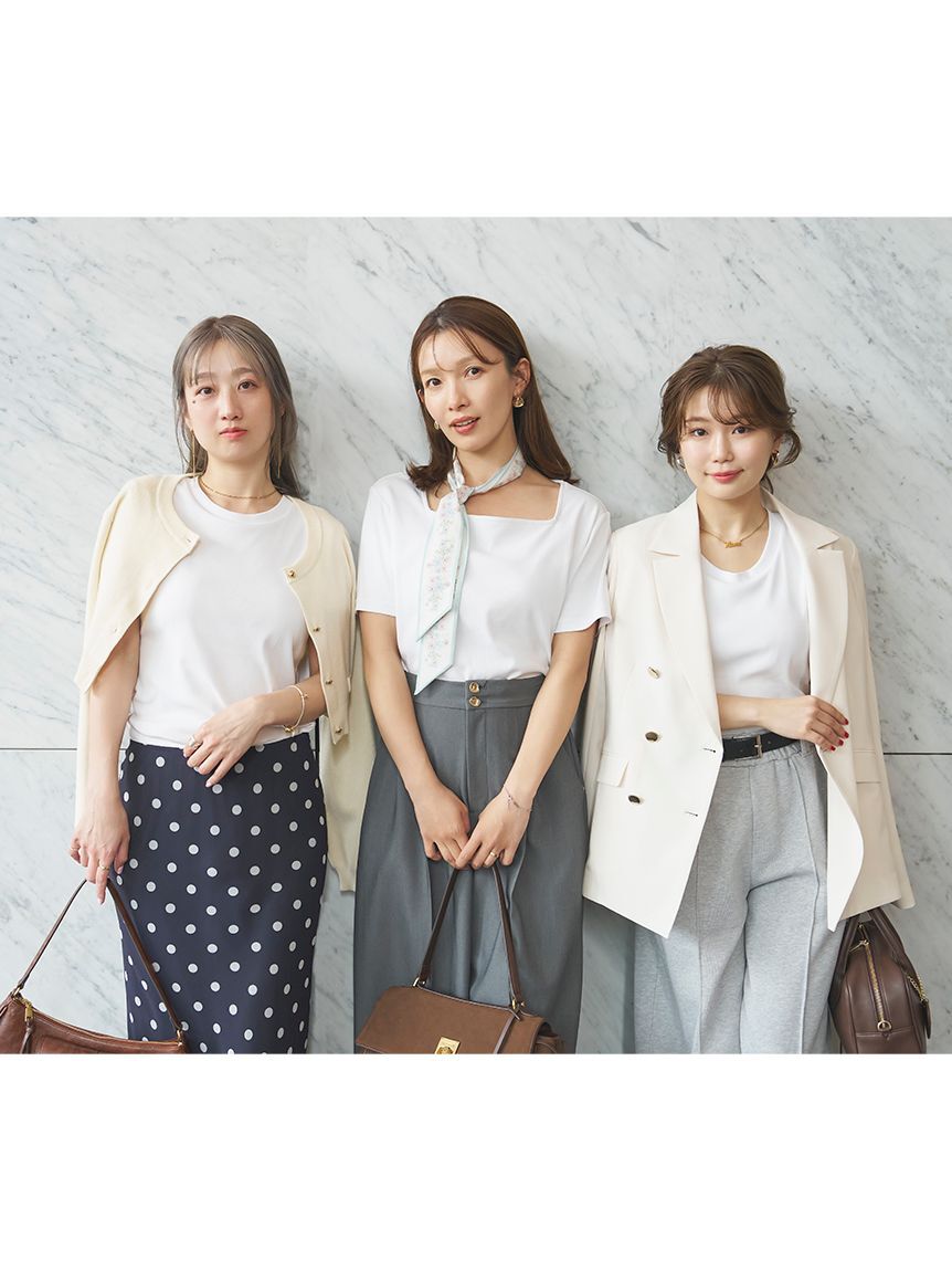 LILY BROWN Lingerie「骨格タイプ別カップインTシャツ【ウェーブ】（接触冷感）」|Tシャツ・カットソー|