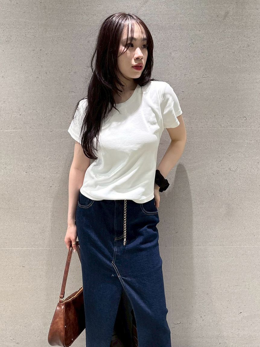 LILY BROWN Lingerie「骨格タイプ別カップインTシャツ【ウェーブ】（接触冷感）」|Tシャツ・カットソー|