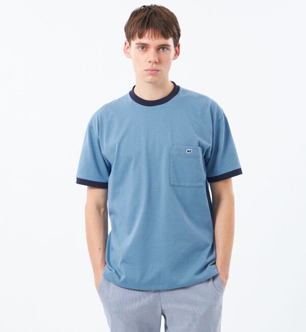 MACKINTOSH PHILOSOPHY「【WEEKENDER】 スピンドルMPロゴリンガーT プレーティング天竺」|Tシャツ・カットソー|ブルー