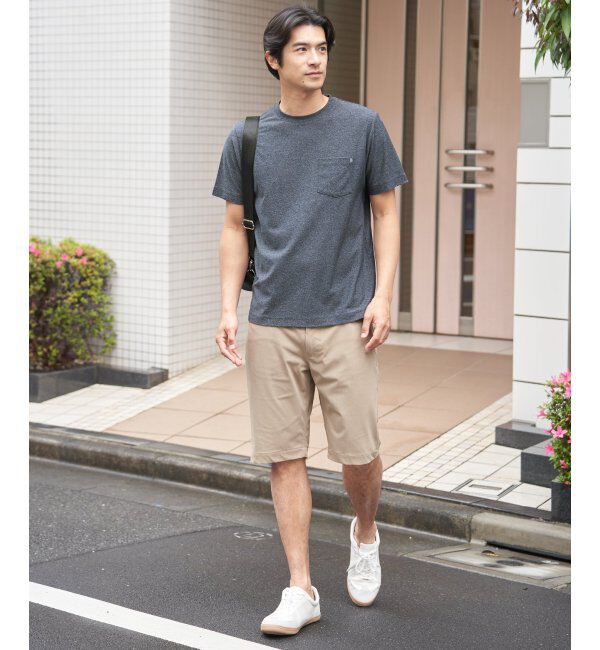 ikka「冷感DRYメランジ梨地Tシャツ」|Tシャツ・カットソー|