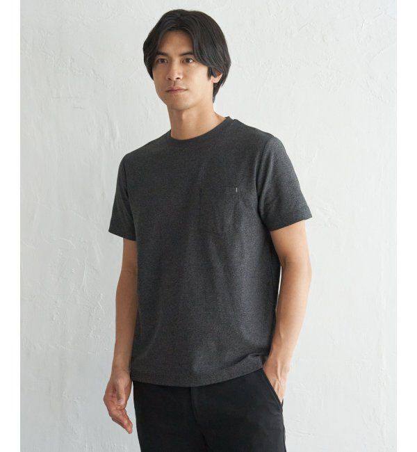 ikka「冷感DRYメランジ梨地Tシャツ」|Tシャツ・カットソー|