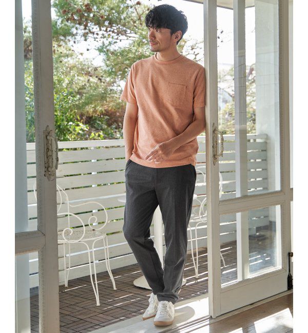 ikka「冷感DRYメランジ梨地Tシャツ」|Tシャツ・カットソー|