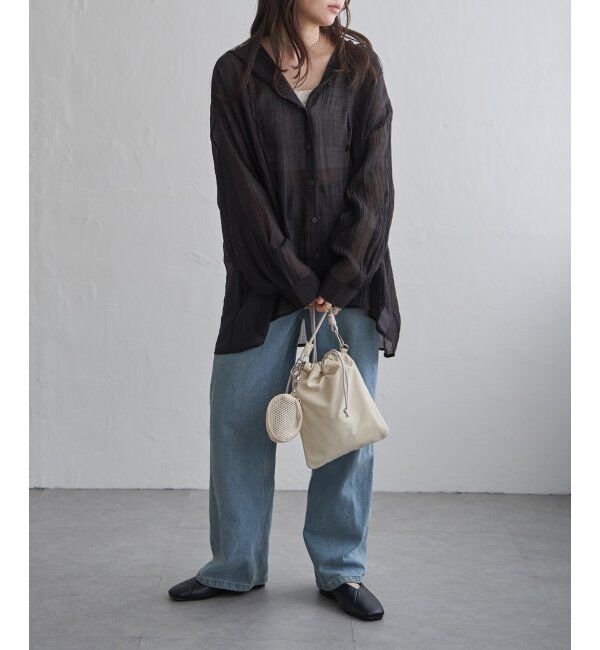 VENCE share style「シアーワッシャーフーディーシャツ」|シャツ・ブラウス|