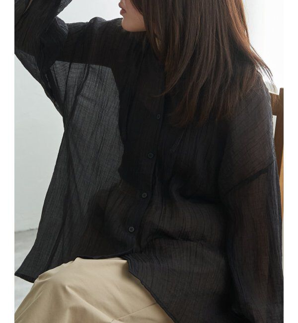 VENCE share style「シアーワッシャーフーディーシャツ」|シャツ・ブラウス|