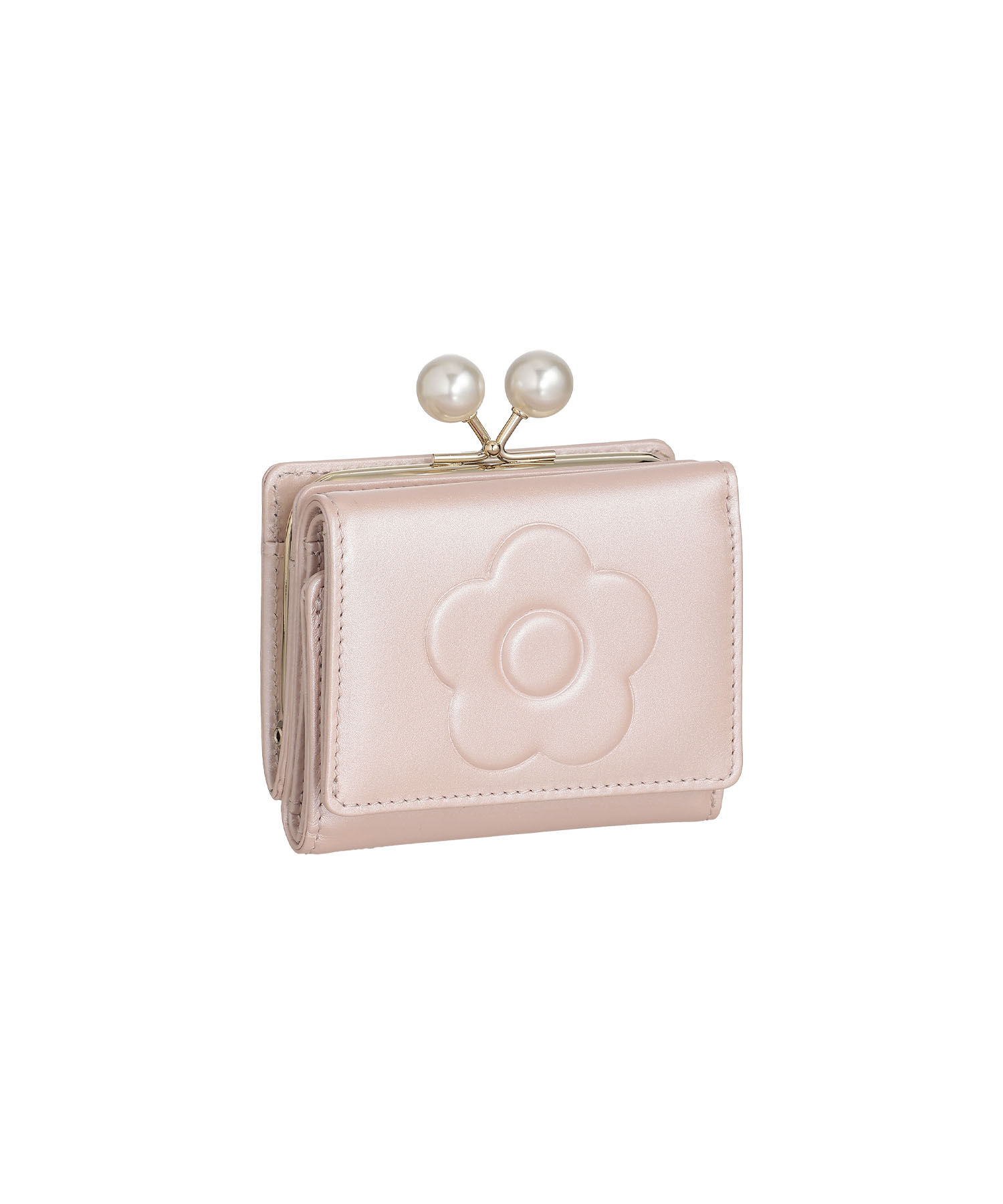 MARY QUANT「エンボスデイジーパール ガマ口ウォレット」|財布|
