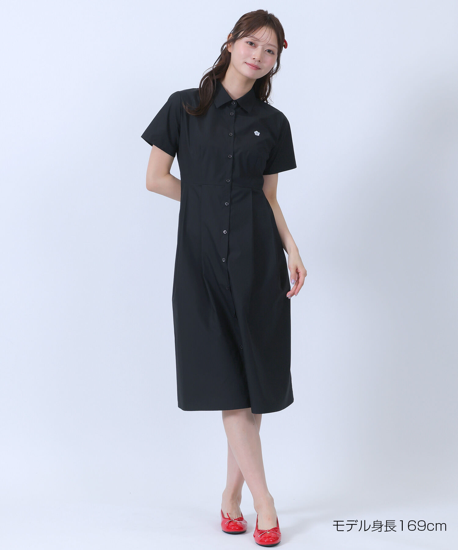 MARY QUANT「ウエストタックシャツ ワンピース」|ワンピース|ブラック