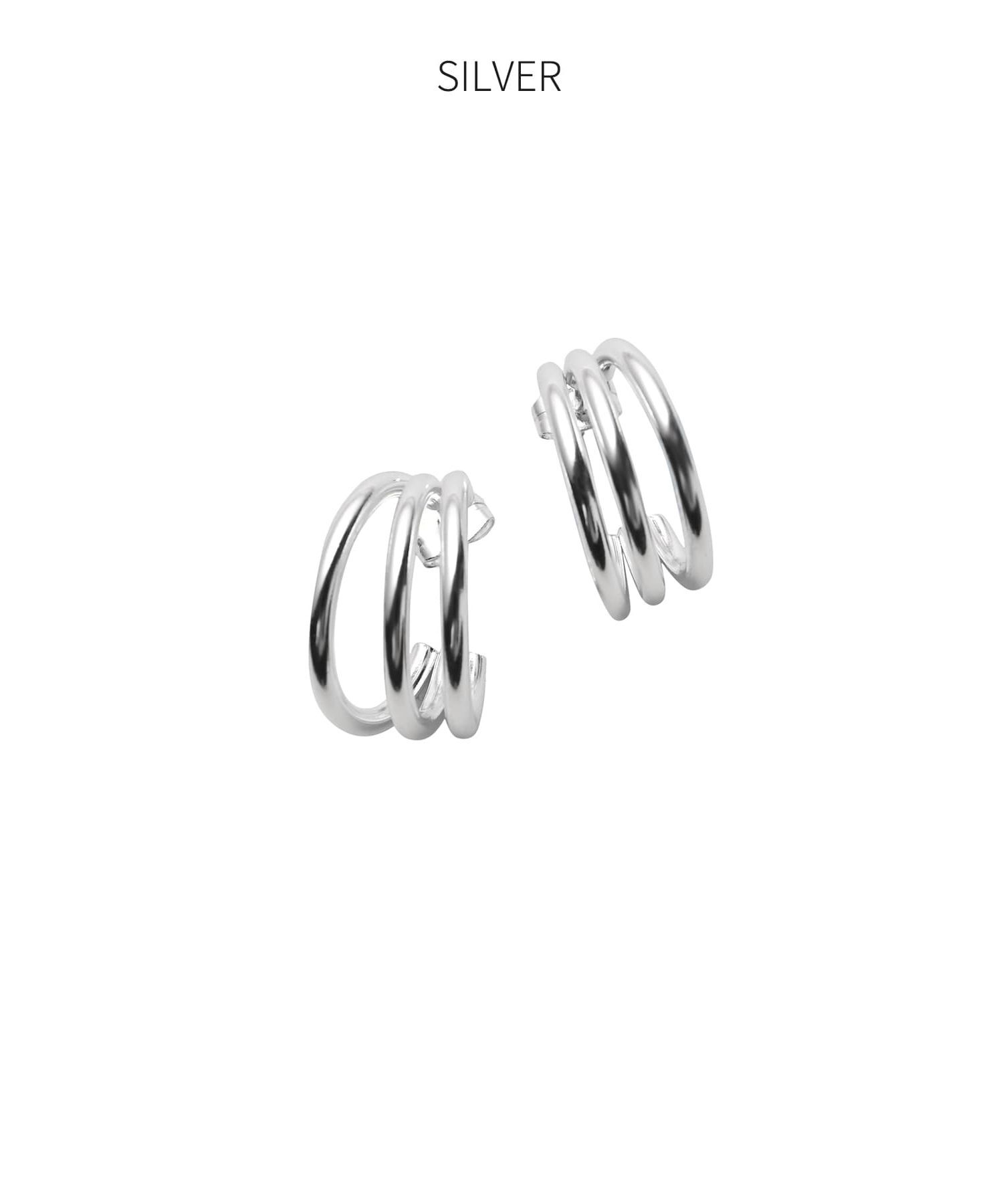 STYLE DELI「【金アレ対策】トリプルフープステンレスピアス」|ピアス|