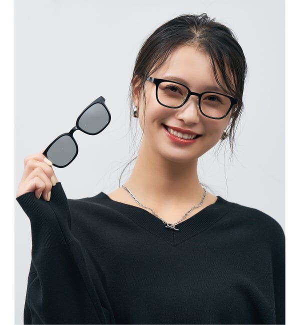  「Zoff MARW UNITED ARROWS 2way メガネ サングラス (偏光機能搭載) ユナイテッドアローズ  レンズ交換券付」|メガネ|ブラック