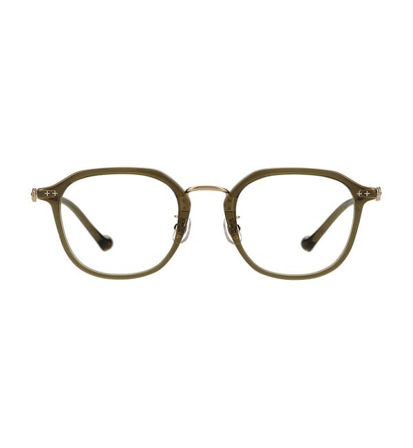 「Zoff｜SHIKANOMA ウェリントン型 サングラス | 中顔面短縮みえ クリアレンズ UVカット UV100%カット」|サングラス|オリーブ