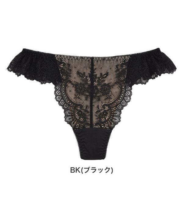 intesucre「アンテシュクレ intesucre ナイス谷間ブラ Ｔバックショーツ M-LL EST001」|インナー|BK