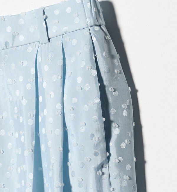 UNITED ARROWS「ドット サテン 2タック ワイドパンツ」|スラックス|