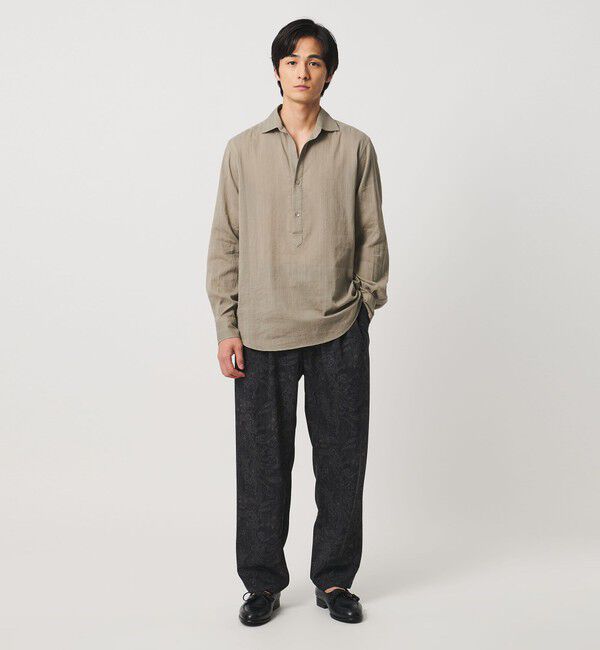 UNITED ARROWS「コードストライプ プルオーバー シャツ」|シャツ・ブラウス|