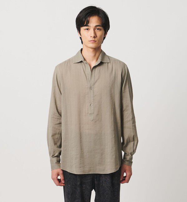 UNITED ARROWS「コードストライプ プルオーバー シャツ」|シャツ・ブラウス|