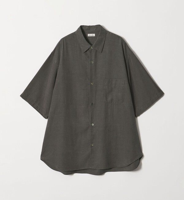 STEVEN ALAN「＜Steven Alan＞ スラブ レギュラーカラー ショートスリーブ シャツ」|シャツ・ブラウス|DK.GRAY