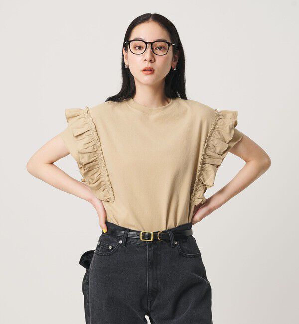 BEAUTY&YOUTH UNITED ARROWS「コットンフリル ショートスリーブ カットソー」|Tシャツ・カットソー|