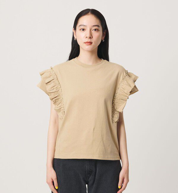 BEAUTY&YOUTH UNITED ARROWS「コットンフリル ショートスリーブ カットソー」|Tシャツ・カットソー|