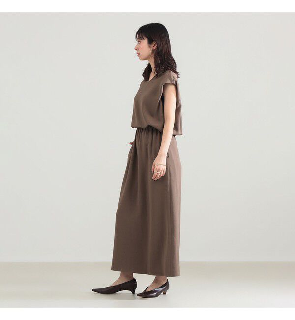 Demi-Luxe BEAMS 「Vネック バック シアーワンピース」|ワンピース|