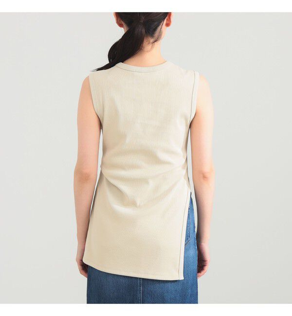 Demi-Luxe BEAMS 「【接触冷感・UVカット】スリット ノースリーブ チュニック」|Tシャツ・カットソー|
