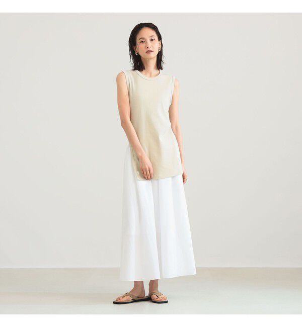 Demi-Luxe BEAMS 「【接触冷感・UVカット】スリット ノースリーブ チュニック」|Tシャツ・カットソー|
