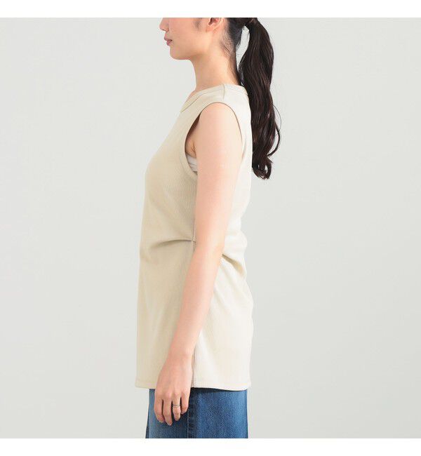 Demi-Luxe BEAMS 「【接触冷感・UVカット】スリット ノースリーブ チュニック」|Tシャツ・カットソー|